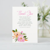 Merci Baby shower fleur sauvage rose (Debout devant)