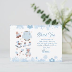 Merci Baby shower froid à l'extérieur de la neige