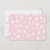 Merci Baby shower froid dehors neige rose fille (Dos)