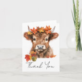 Merci Baby Shower Highland Cow Halloween (Devant)