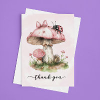 Merci Baby shower Ladybug Champignon
