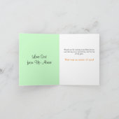 Merci Baby shower Orange Citrouille (Intérieur)