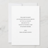 Merci Baby shower personnalisé Photo personnalisée (Dos)