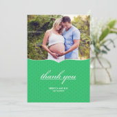 Merci Baby shower photo carte plat (Debout devant)