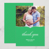 Merci Baby shower photo carte plat (Devant / Derrière)