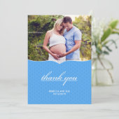 Merci Baby shower photo carte plat (Debout devant)