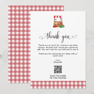 Merci Baby Shower Produits Locaux Ferme Code QR