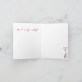 Merci Baby shower rose, gris blanc (Intérieur)