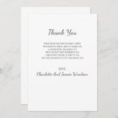 Merci Baby shower simple (Devant / Derrière)