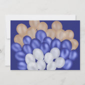 Merci ballon bleu marine ours garcon baby shower (Dos)