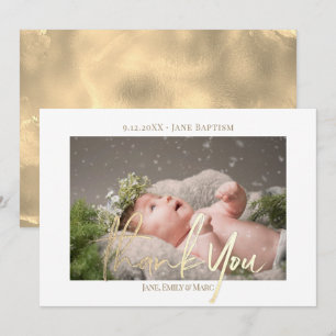Merci Baptême Carte photo personnalisé avec envelo