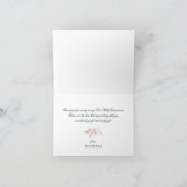 Merci Baptême Communion Aquarelle rose Floral (Intérieur)