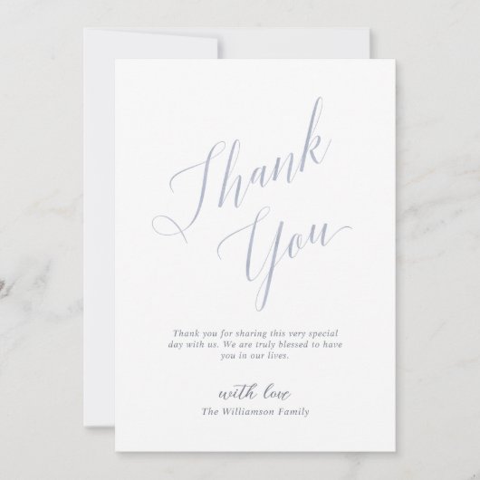 Merci Baptême de Script minimal et élégant (Devant)