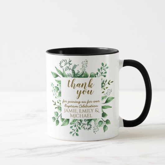 Merci Baptême Mug - Prêtre, Godparents, Autres (Droite)