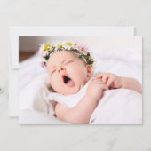 Merci Baptême rose argent croix de coeur (Dos)