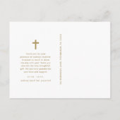 Merci Baptême simple avec carte postale croisée (Dos)