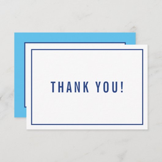 MERCI BAR MITZVAH moderne bleu royal simple (Devant / Derrière)