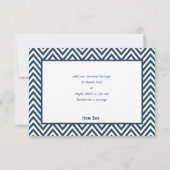 MERCI BAR MITZVAH moderne chevron marine bleu (Dos)