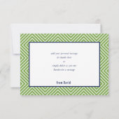 MERCI BAR MITZVAH moderne géométrique marine vert (Dos)