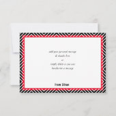 MERCI BAR MITZVAH moderne géométrique noir rouge (Dos)