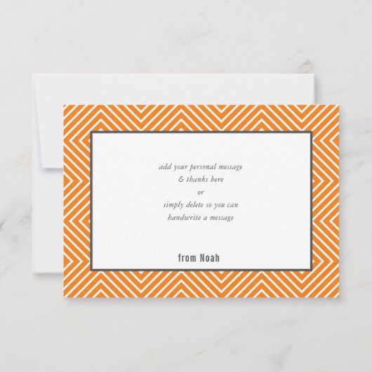 MERCI BAR MITZVAH moderne gris orange (Dos)