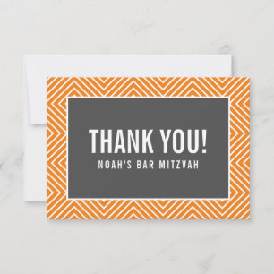 Merci BAR MITZVAH moderne gris orange