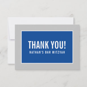 Merci BAR MITZVAH moderne minimaliste gris bleu