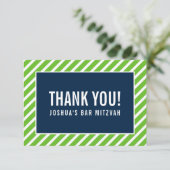 MERCI BAR MITZVAH moderne nfl vert marine bleu (Debout devant)