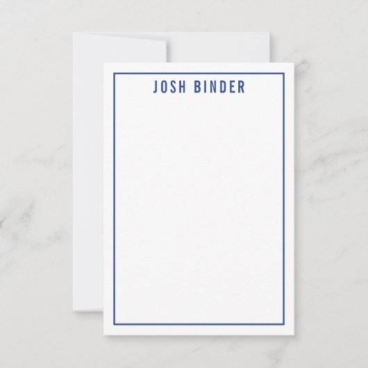 MERCI BAR MITZVAH moderne simple nom marine bleu (Devant)