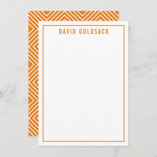 MERCI BAR MITZVAH moderne simple nom orange (Devant / Derrière)