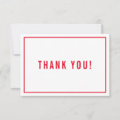 MERCI BAR MITZVAH moderne simple rouge gris (Devant)