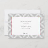 MERCI BAR MITZVAH moderne simple rouge gris (Dos)