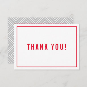 MERCI BAR MITZVAH moderne simple rouge gris