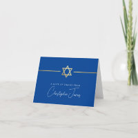 MERCI bar mitzvah or moderne étoile bleu royal
