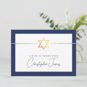 MERCI bar mitzvah or moderne étoile juive marine (Debout devant)