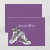 Merci Bat mitzvah Basket Fade de l'étoile violette (Devant / Derrière)