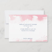 MERCI BAT MITZVAH étoile moderne PINK aquarelle (Dos)