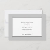 MERCI BAT MITZVAH moderne bord gris géométrique (Dos)