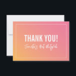MERCI BAT MITZVAH moderne dégradé jaune rose<br><div class="desc">par kat massard >>> https://linktr.ee/simplysweetpaperie <<< Une façon simple et élégante de remercier vos invités pour leur participation à votre événement. Configuration en tant que modèle il est simple pour vous d'ajouter vos propres détails, ou appuyez sur le bouton personnaliser et vous pouvez ajouter ou modifier du texte, des polices,...</div>