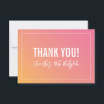 MERCI BAT MITZVAH moderne dégradé jaune rose<br><div class="desc">par kat massard >>> https://linktr.ee/simplysweetpaperie <<< Une façon simple et élégante de remercier vos invités pour leur participation à votre événement. Configuration en tant que modèle il est simple pour vous d'ajouter vos propres détails, ou appuyez sur le bouton personnaliser et vous pouvez ajouter ou modifier du texte, des polices,...</div>