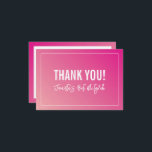 MERCI BAT MITZVAH moderne dégradé rose vif<br><div class="desc">par kat massard >>> https://linktr.ee/simplysweetpaperie <<< Une façon simple et élégante de remercier vos invités pour leur participation à votre événement. Configuration en tant que modèle il est simple pour vous d'ajouter vos propres détails, ou appuyez sur le bouton personnaliser et vous pouvez ajouter ou modifier du texte, des polices,...</div>