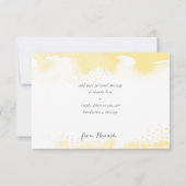 MERCI BAT MITZVAH moderne jaune aquarelle (Dos)