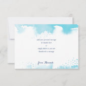 MERCI BAT MITZVAH moderne mignon aqua aquarelle (Dos)