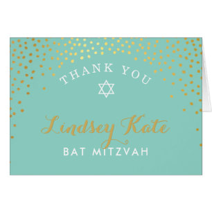 MERCI bat mitzvah PLIÉ CONTEXTE EN OR MINT