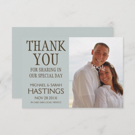 Merci Beach Destination Wedding (Devant / Derrière)