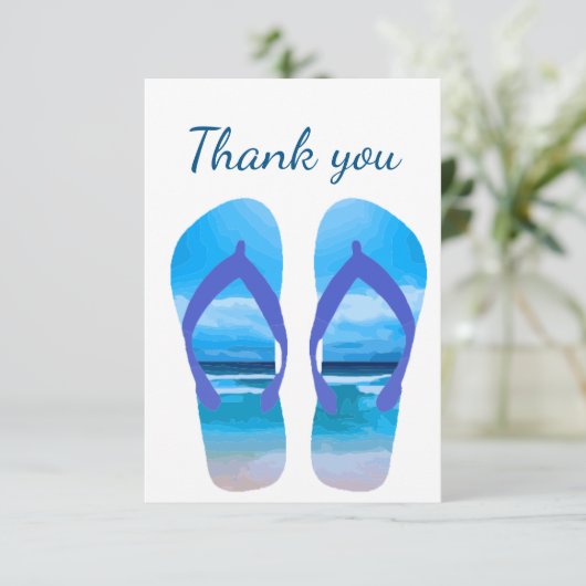 Merci Beach Flops Flip Flops Blank Inside (Debout devant)