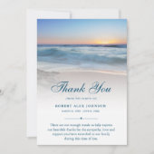 Merci Beach Funérailles Photo Sympathie Grief Bleu (Devant)