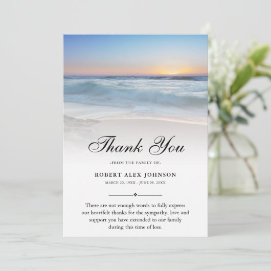 Merci Beach Funérailles Photo Sympathy Grief (Debout devant)