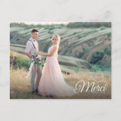 Merci Beacoup Franse foto bruiloft Briefkaart (Voorkant)