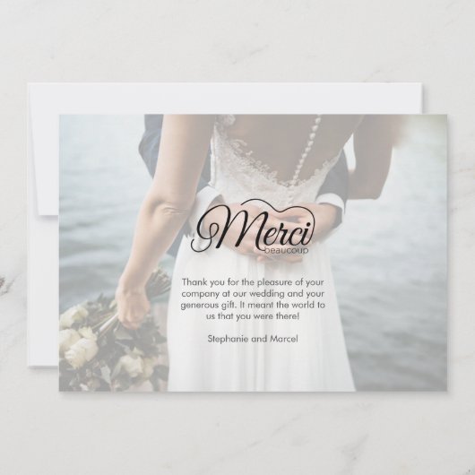 Merci Beacoup Mariage photo Merci (Dos)